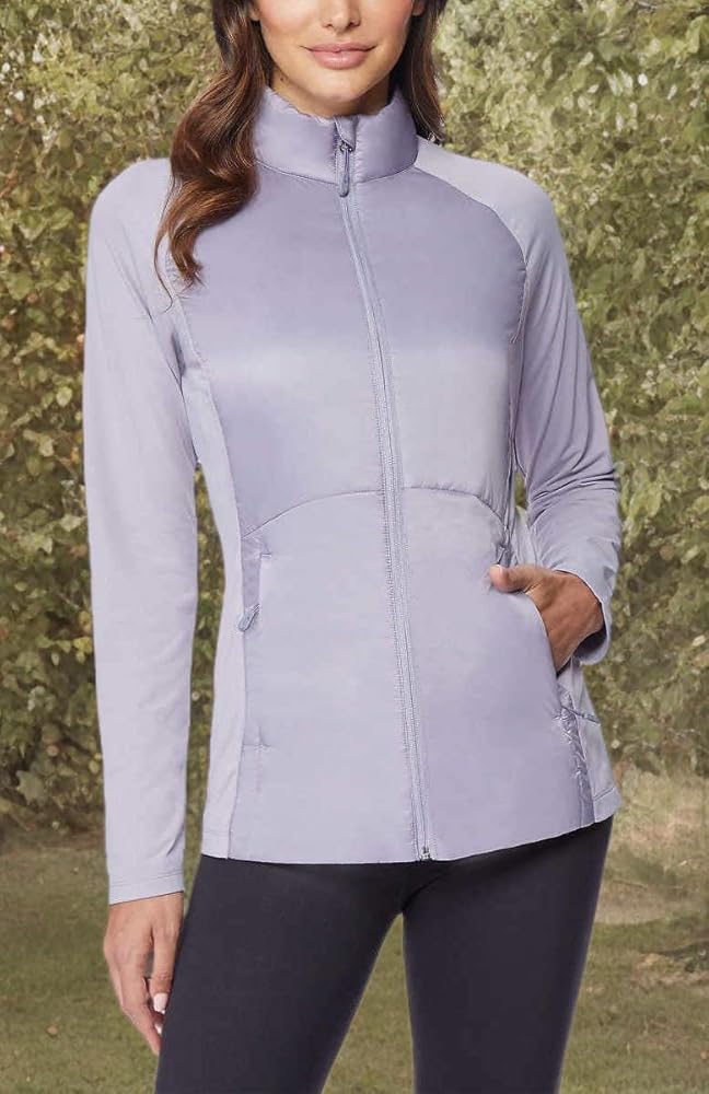 32 Degrees Cool Mixed Media Light weight Jacket (Minimal Lavender